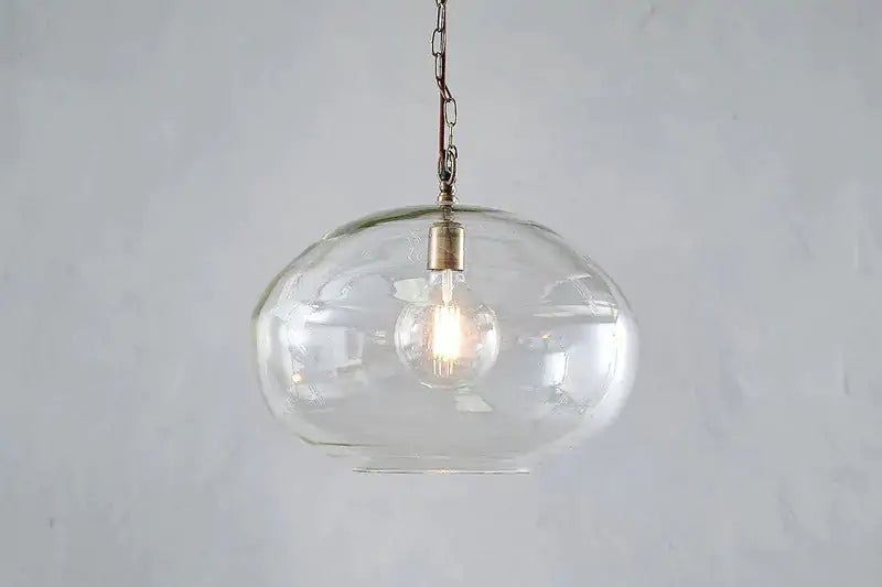 Opti Recycled Glass Pendant - Large Round