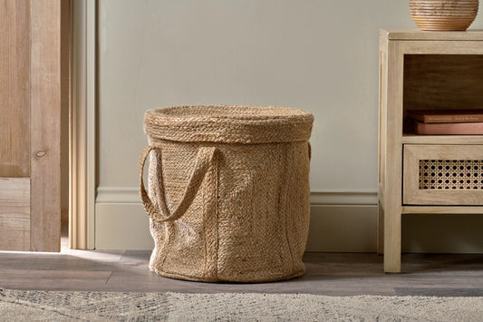 Deluu Braided Jute Laundry Basket