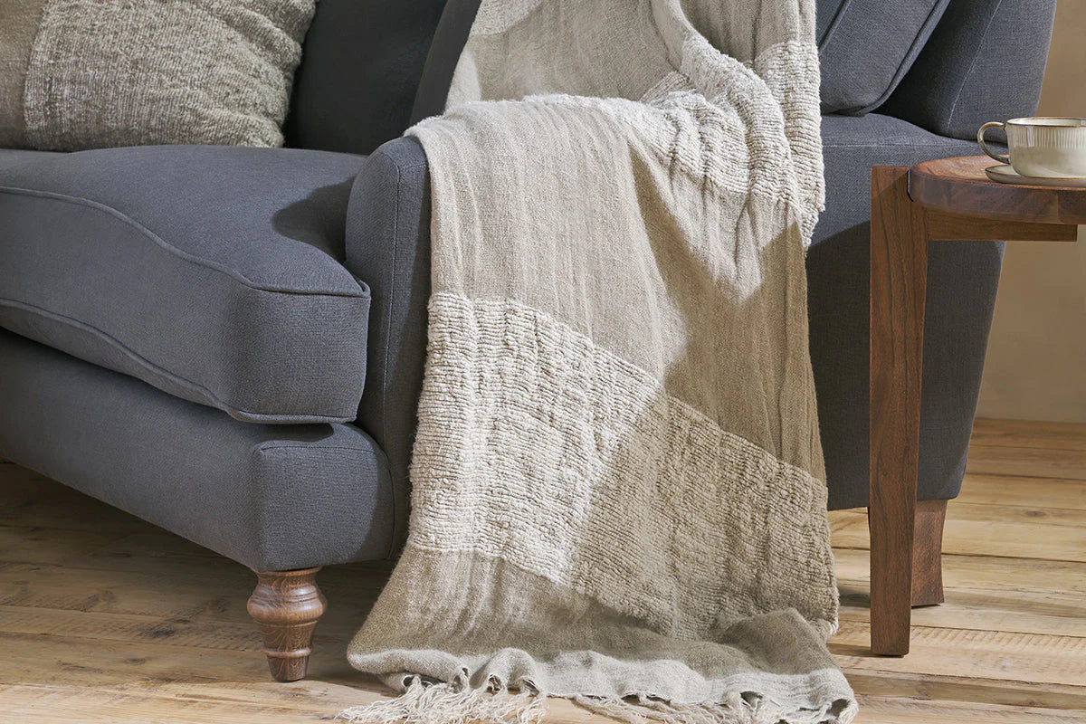 Papa Recycled Linen Throw