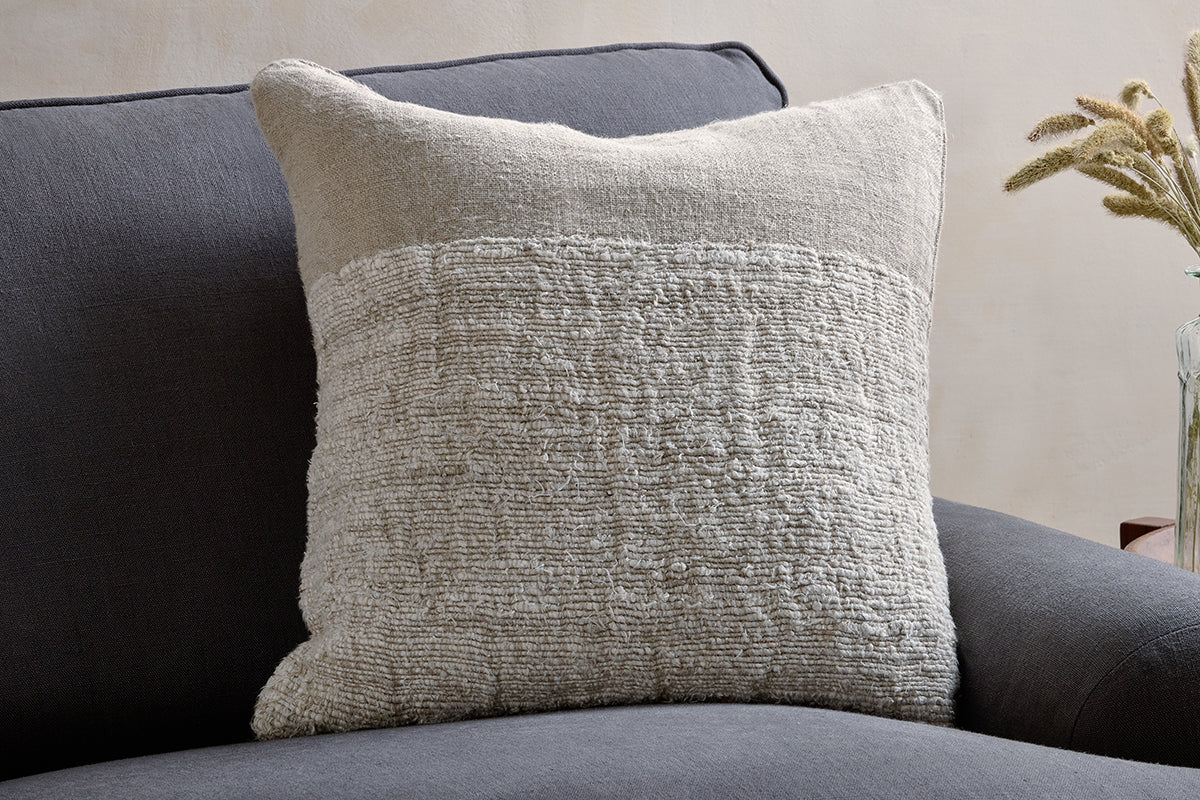 Papa Recycled Linen Cushion Cover Square