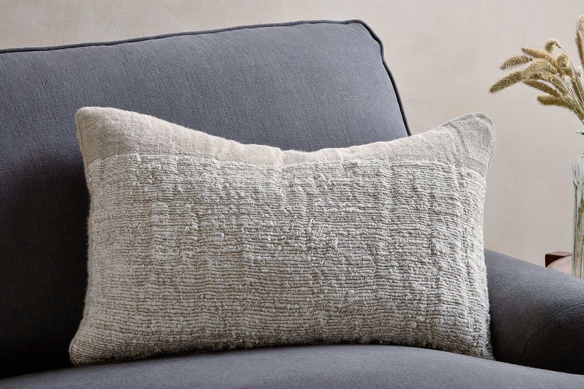 Papa Recycled Linen Cushion Cover Rectangle