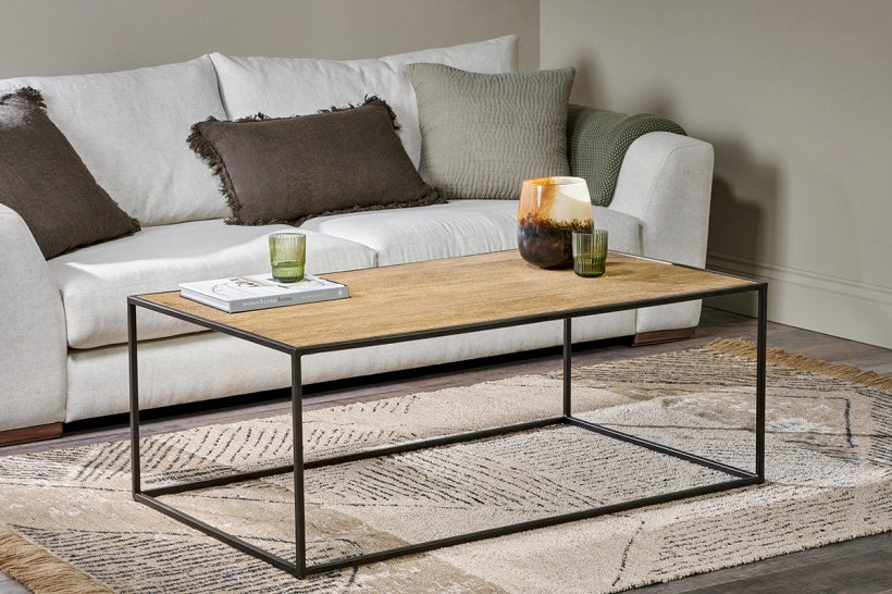 Matsu Grooved Wood Coffee Table