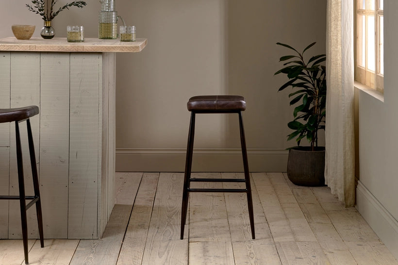 Jesse Leather Counter Stool