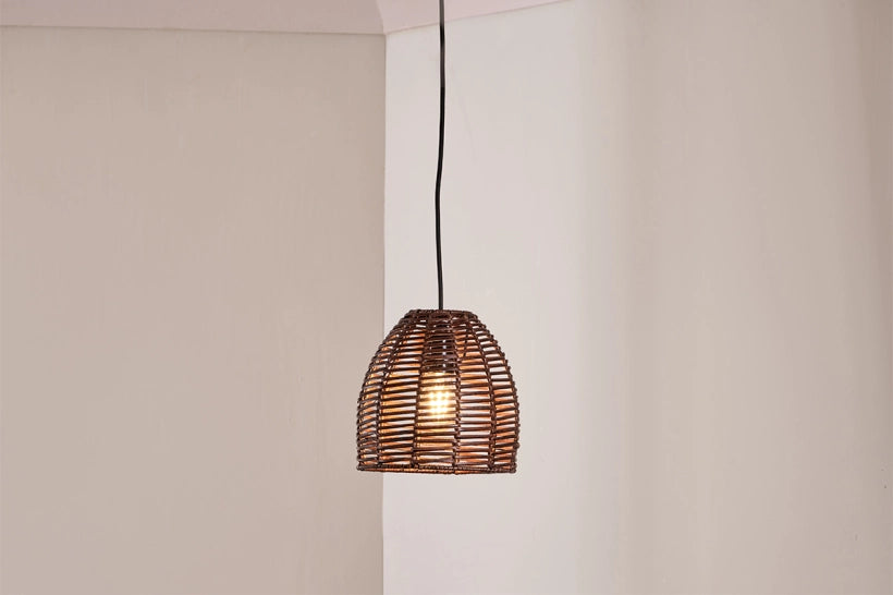 Nono Rattan Conical Pendant - Extra Small