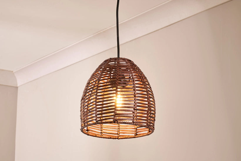 Nono Rattan Conical Pendant - Extra Small