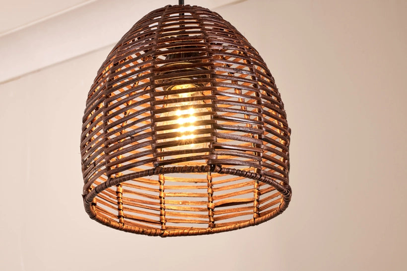 Nono Rattan Conical Pendant - Extra Small