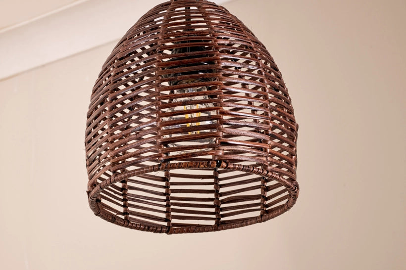 Nono Rattan Conical Pendant - Extra Small