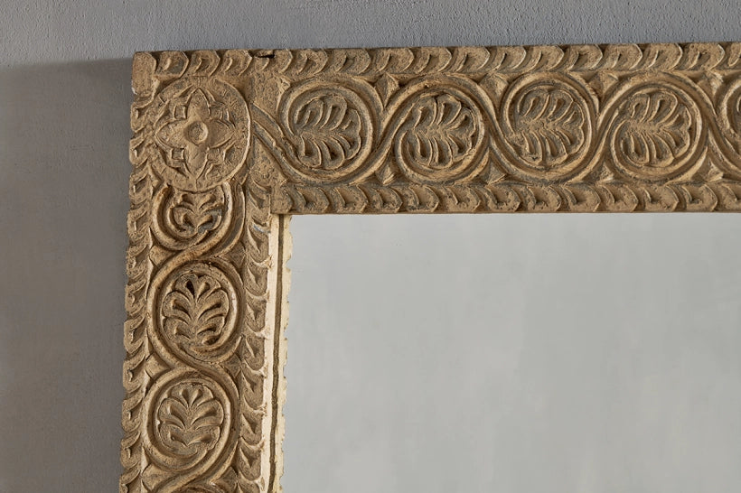 Tinne Mango Wood Carved Mirror