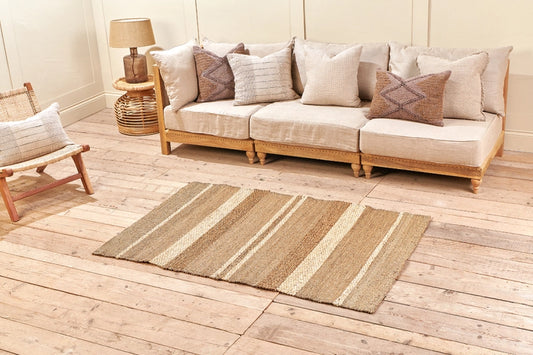 Serpia Seagrass, Water Hyacinth & Corn Husk Leaf Rug