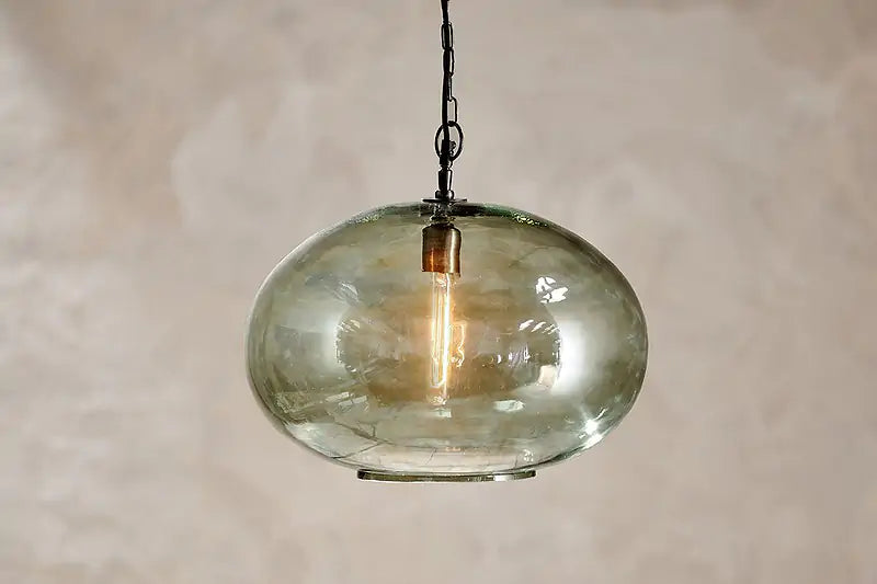 Opti Recycled Glass Pendant - Large Round