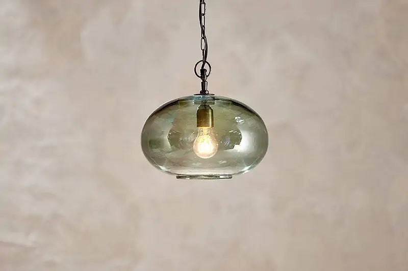 Opti Recycled Glass Pendant - Small Round